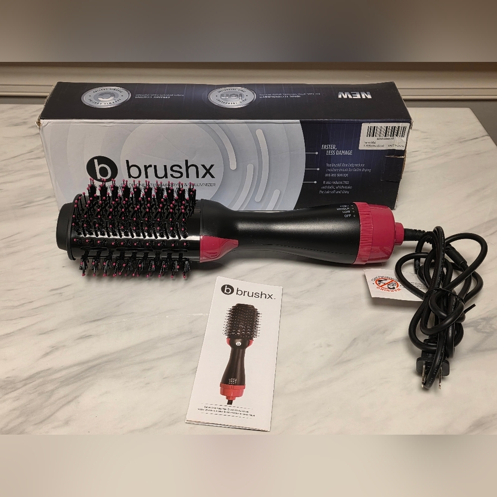 Brushx Ceramic Hairdryer With Volumizer And Ionic Technology